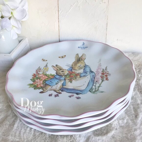 2 Peter Rabbit Classics Lettuce Edge Spring Dinner Plates - Picture 4 of 4